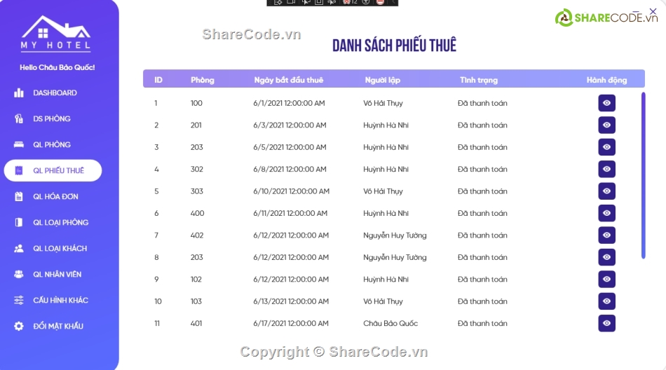 quản lý,Hệ thống quản lý,Hệ thống khách sạn