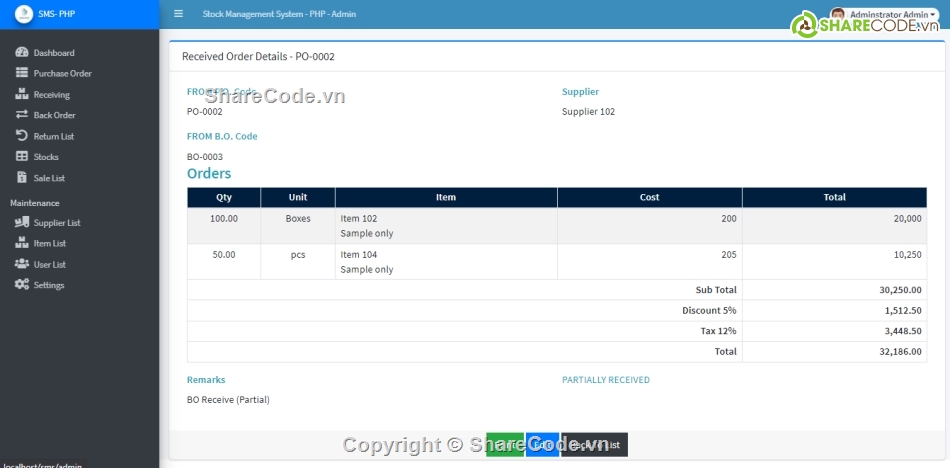 OOP,Hệ thống quản lý,quản lý kho PHP