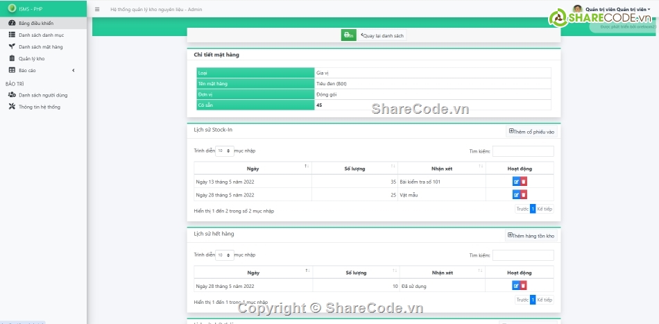 OOP,Hệ thống quản lý,quản lý kho PHP