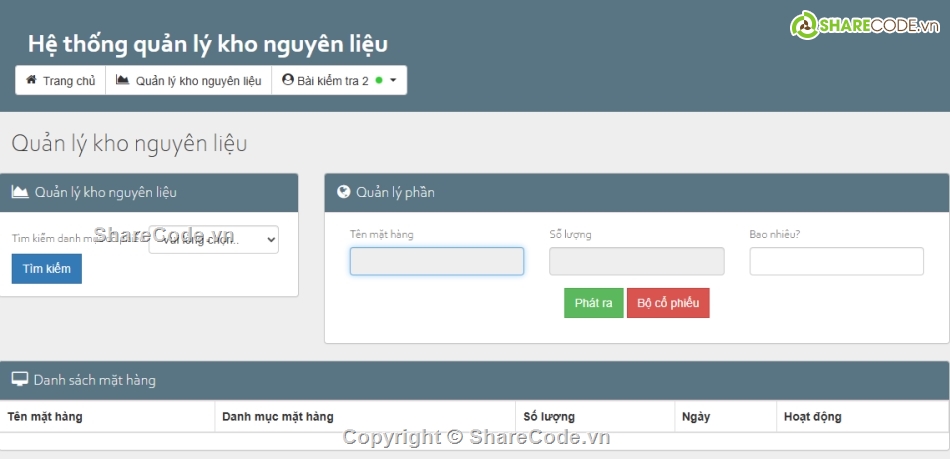full code,Hệ thống quản lý,full code quản lý kho
