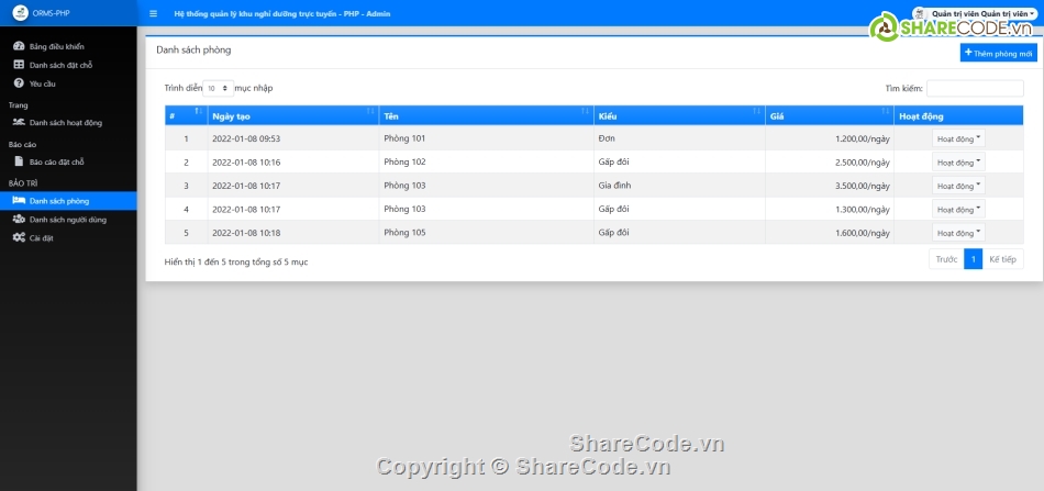 quản lý,nghỉ dưỡng,Hệ thống quản lý