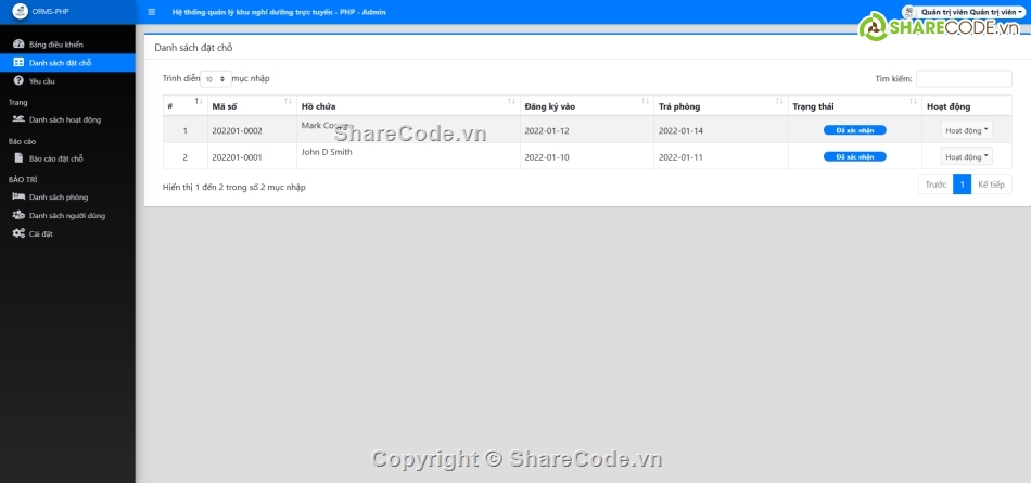 quản lý,nghỉ dưỡng,Hệ thống quản lý