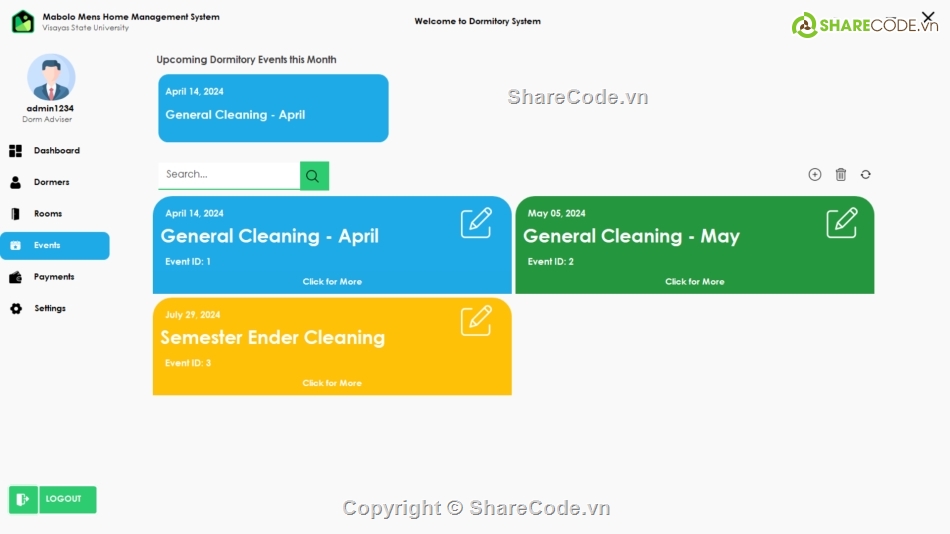 quản lý,quản lý ký túc xá,Hệ thống quản lý