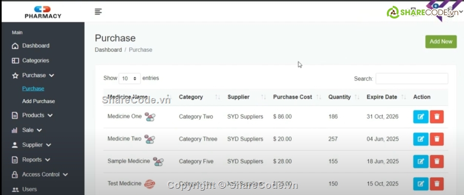 Laravel,quản lý nhà thuốc,Hệ thống quản lý
