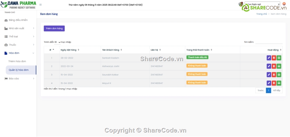 quản lý nhà thuốc,quản lý thuốc,Hệ thống quản lý