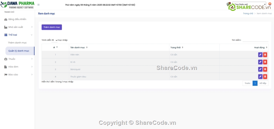 quản lý nhà thuốc,quản lý thuốc,Hệ thống quản lý