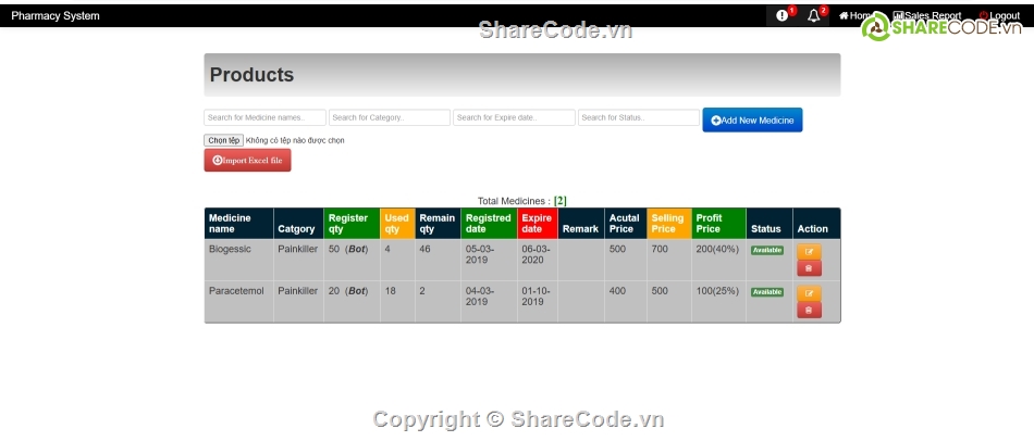 php,quản lý,quản lý nhà thuốc