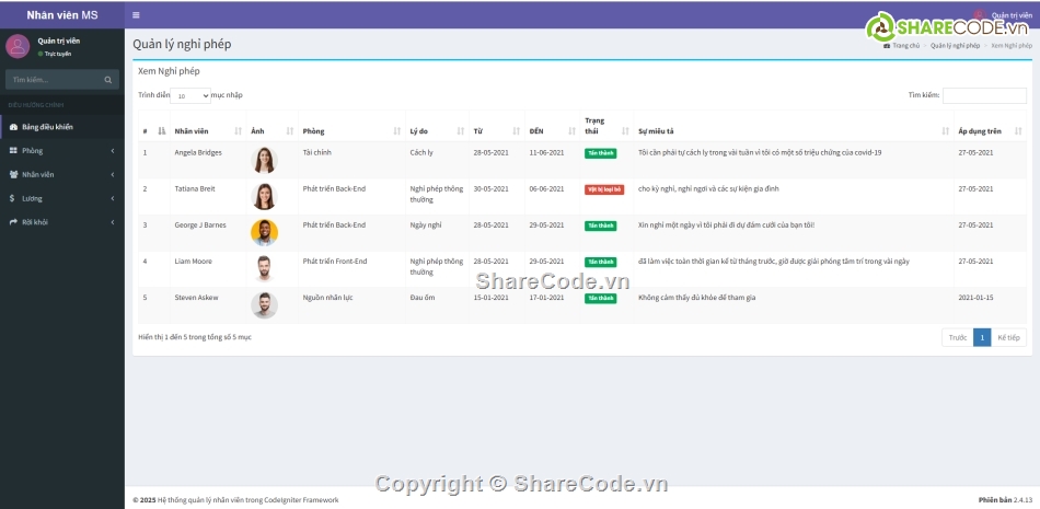 Code quản lý,quản lý nhân viên,Hệ thống quản lý
