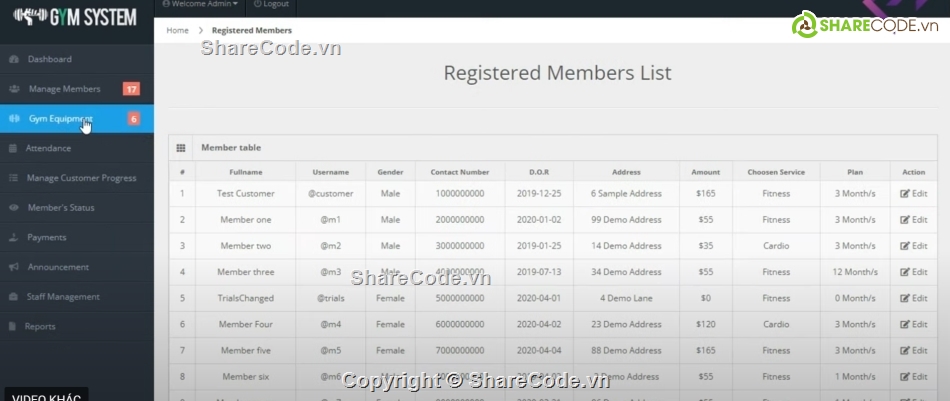 quản lý,Hệ thống quản lý,quản lý phòng,website quản lý phòng tập