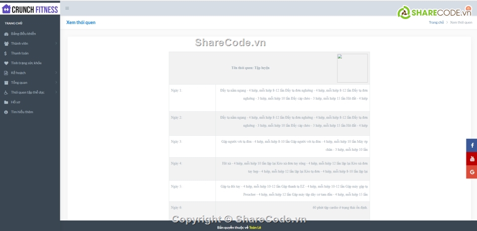 Hệ thống quản lý,quản lý phòng tập,fitness