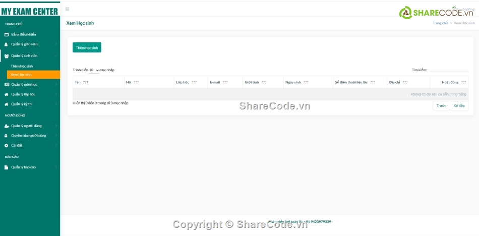 quản lý,Hệ thống quản lý,quản lý phòng,quản lý thi