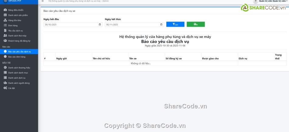 Hệ thống quản lý,Quản lý phụ tùng,Hệ thống hố sơ