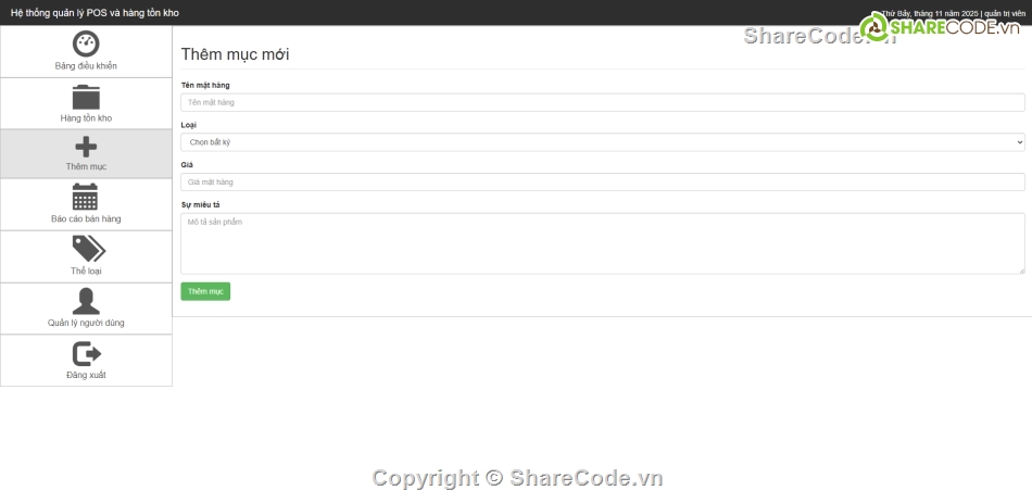 Code quản lý,quản lý hàng tồn kho,Hệ thống quản lý kho hàng