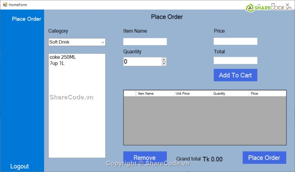 C#,quản lý cà phê,quản lý cà phê C#