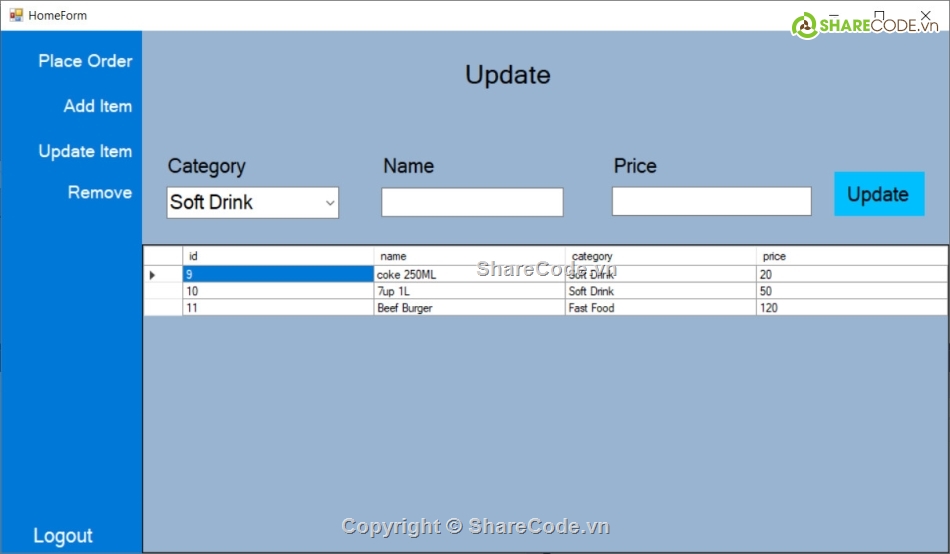 C#,quản lý cà phê,quản lý cà phê C#