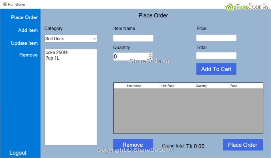 C#,quản lý cà phê,quản lý cà phê C#