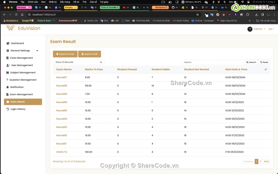 Hệ thống quản lý,quản lý sinh viên,chấm bài thi trắc nghiệm,asp.net,quản lý trường học,hệ thống thi online