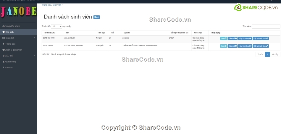 quản lý,Hệ thống quản lý,học sinh