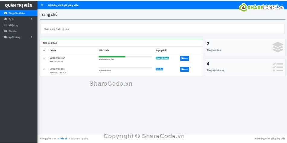 quản lý,Hệ thống quản lý,website quản lý tác vụ
