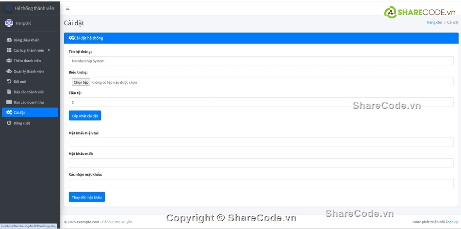Hệ thống quản lý,quản lý thành viên,code quản lý thành viên