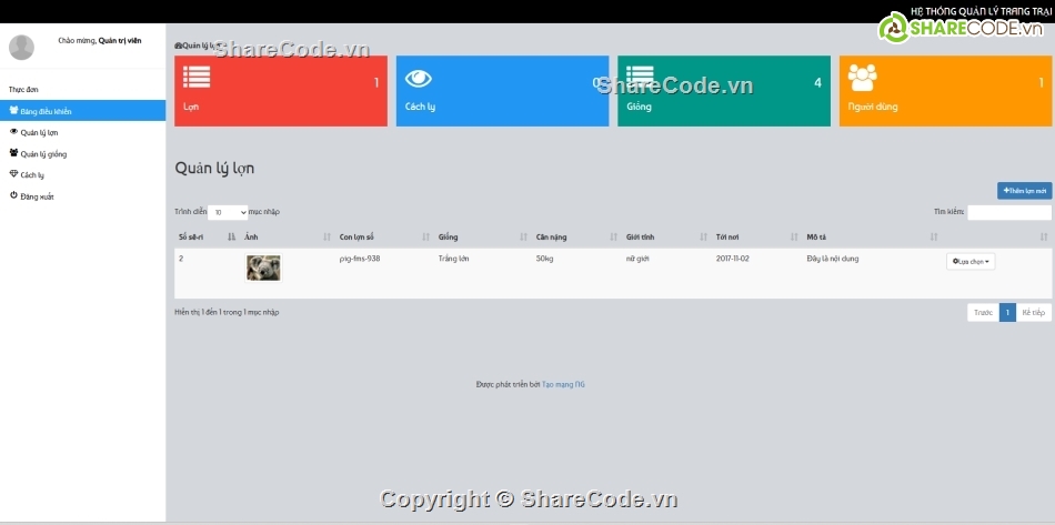 trang quản lý,quản lý,chăn nuôi,trang trại chăn nuôi