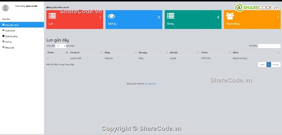 trang quản lý,quản lý,chăn nuôi,trang trại chăn nuôi
