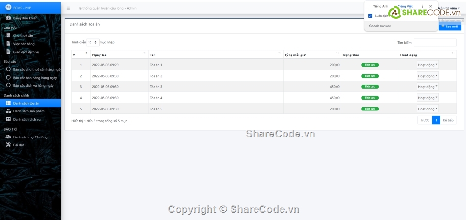 Hệ thống quản lý,OOP,cầu lông