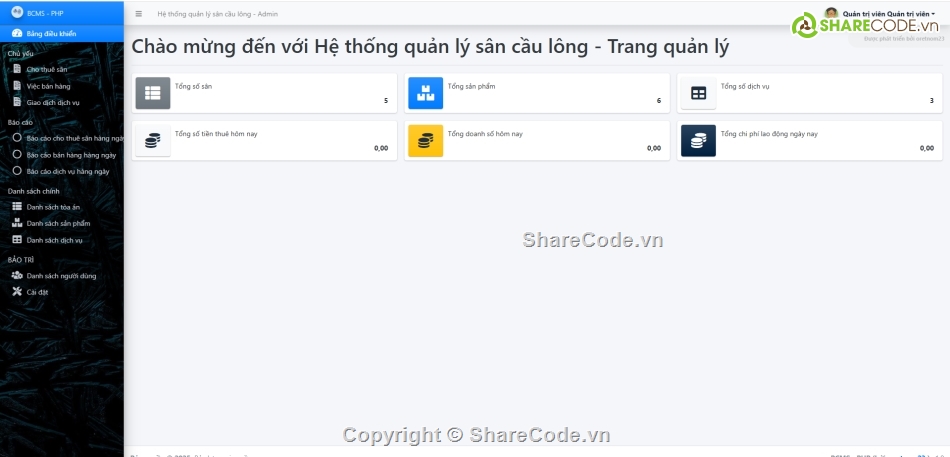 Hệ thống quản lý,OOP,cầu lông