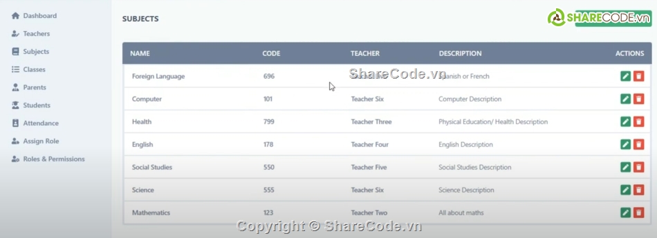 trường học,Laravel,Hệ thống quản lý