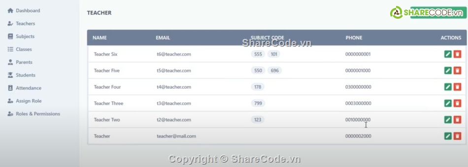 trường học,Laravel,Hệ thống quản lý