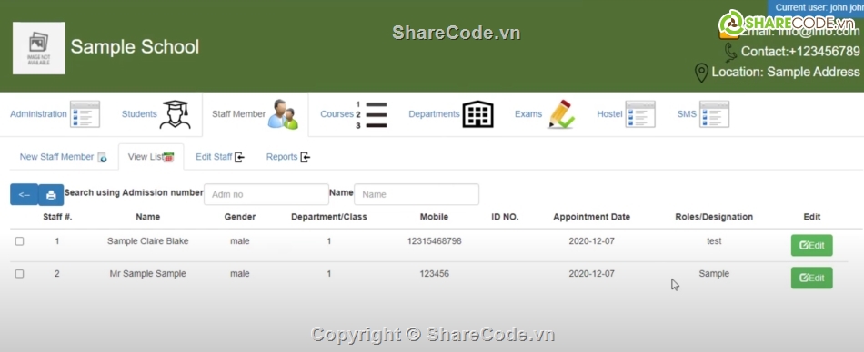laravel,quản lý trường,quản lý học sinh