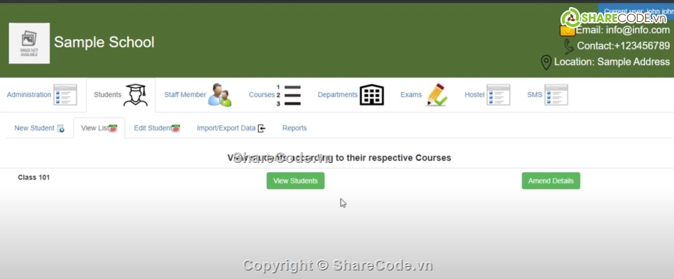 laravel,quản lý trường,quản lý học sinh