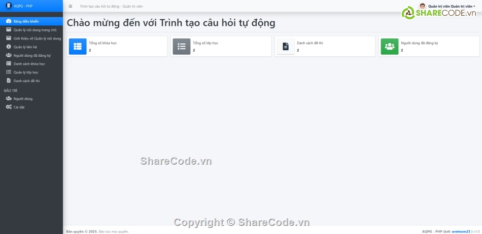 tạo đề thi,đề thi tự động,Hệ thống tự động