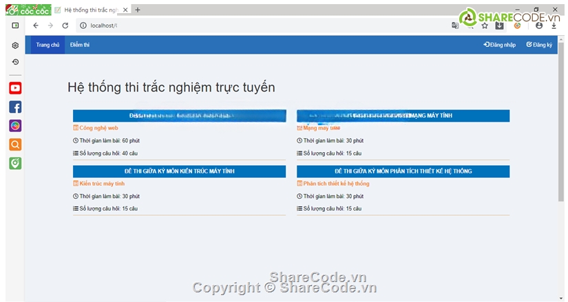hệ thống thi online,trắc nghiệm online,trắc nghiệm php