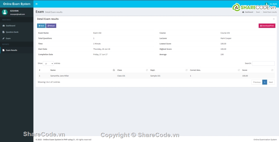 thi trực tuyến,đơn giản,website PHP đơn giản