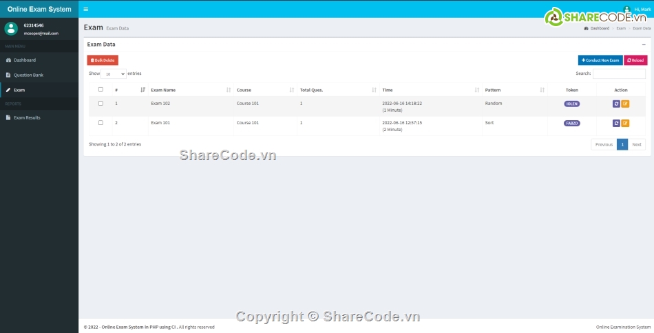 thi trực tuyến,đơn giản,website PHP đơn giản