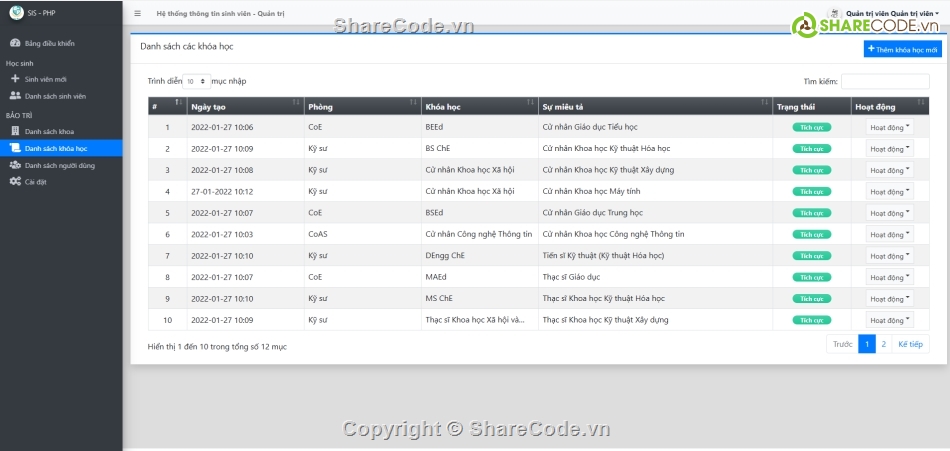 OOP,thông tin điểm sinh viên,Cổng thông tin sinh viên