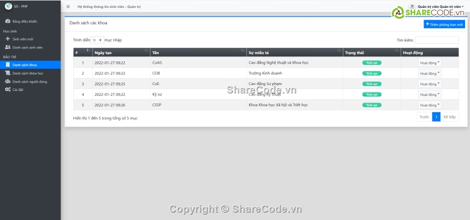 OOP,thông tin điểm sinh viên,Cổng thông tin sinh viên