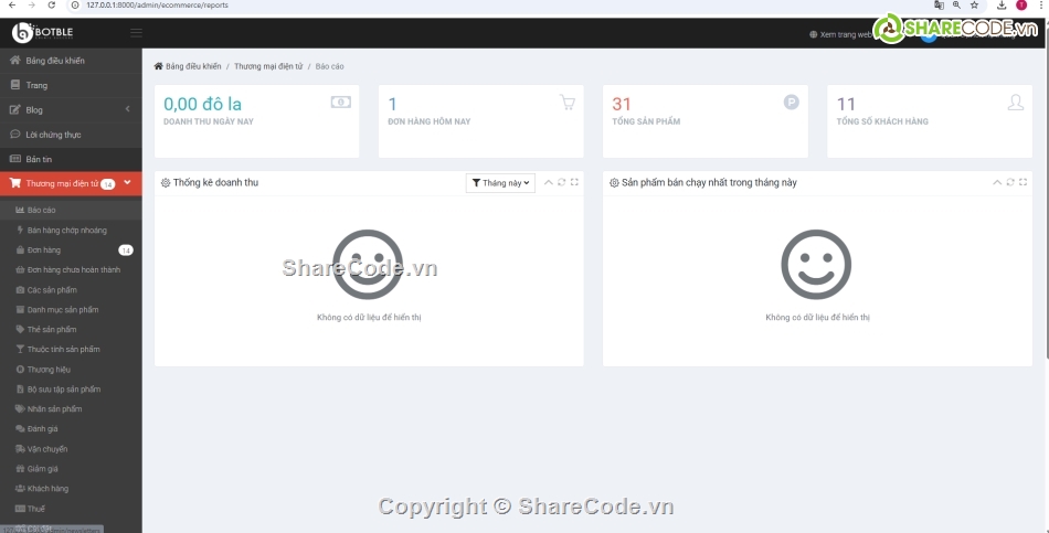 Laravel,thương mại,code thương mại  điện tử