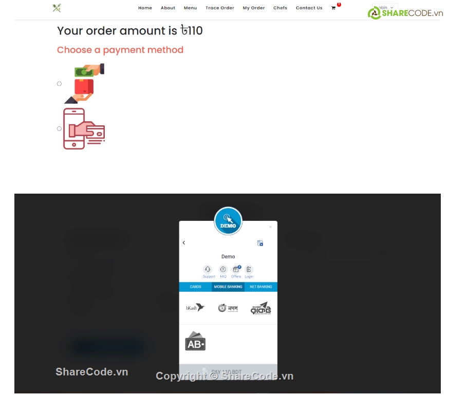 Laravel,nhà hàng,thương mại,điện tử