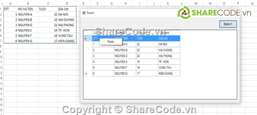 Datagridview,copy from Excel,paste to Datagridview,source code VB.net