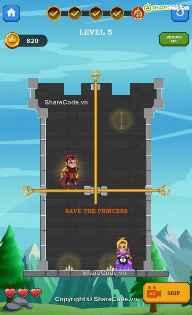 hero rescue,Code HeroRescue,Source game Hero Rescue,sharecode Hero rescue,Hero rescue puzzle game