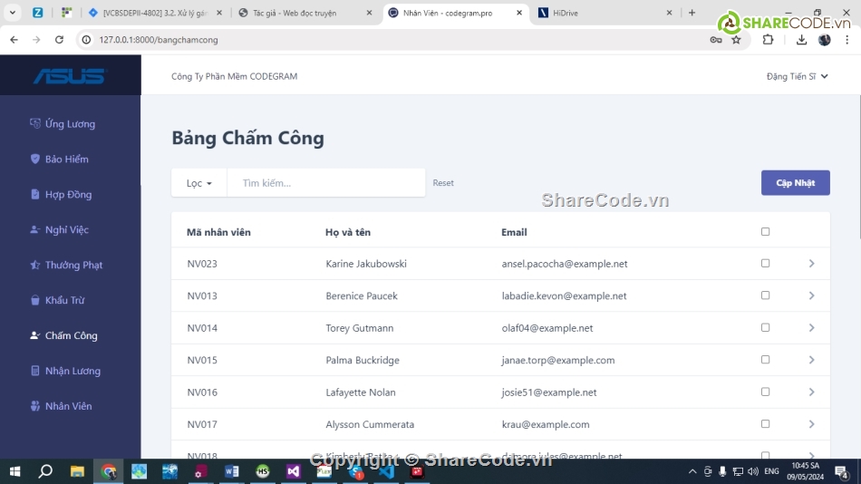 code quản lý nhân sự,Đồ án quản lý nhân sự,full code,full báo cáo,đồ án quản lý nhân sự mvc,website quản lý nhân sự