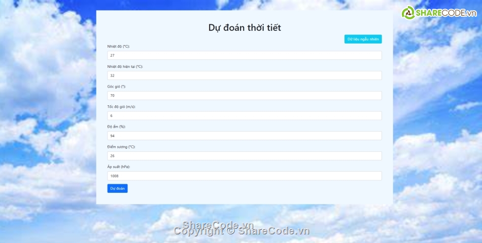 thời tiết,dự đoán thời tiết,dự báo thời tiết,học máy,DecisionTree,RandomForest