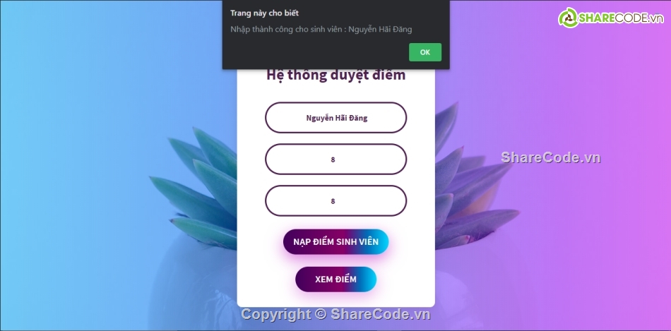 HTML Tính Điểm TB,giao diện web tính trung bình,điểm trung bình html