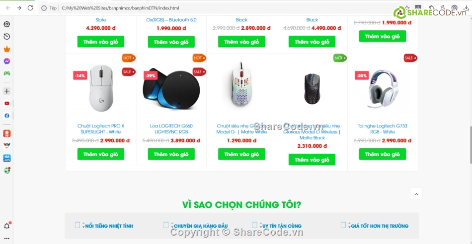 website bán hàng,bán phụ kiện,shop bán bàn phím