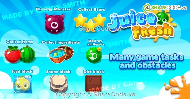 cake mania match 3,candy match 3,match 3 jewel full,berry match three 4,match 3 game unity,Juice Fresh