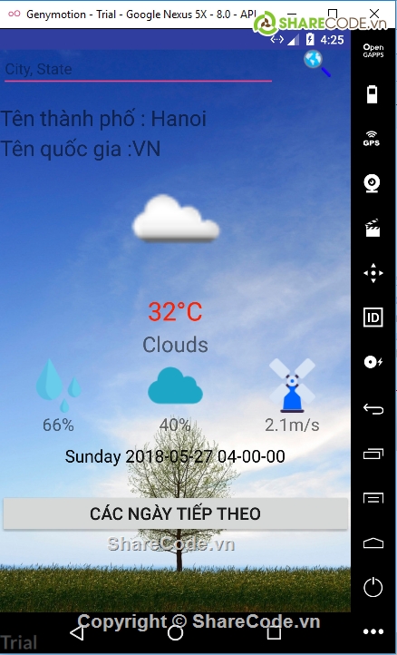 App Weather,lập trình android,Ứng dụng thời tiết,Ứng dụng dự báo thời tiết,app thời tiết,app dự báo thời tiết