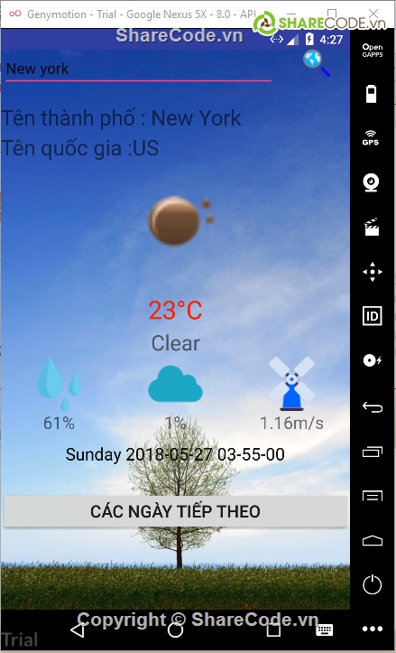 App Weather,lập trình android,Ứng dụng thời tiết,Ứng dụng dự báo thời tiết,app thời tiết,app dự báo thời tiết