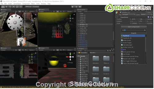 game unity 3d,Lập trình game bắn súng 3D,Unity 3D project báo cáo,bắn súng 3D unity